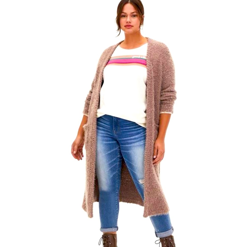 Torrid Popcorn Duster open front sweater